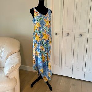Jams World Strappy Sunflower Scarf Hem Sundress Size M 🌺🌻🌺🌻